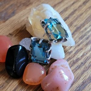 💖HP💖 Vintage Aquamarine sterling silver earrings